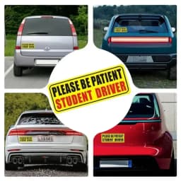 Student Driver Magnet for Car New Drivers Sticker Safety Warning Reflective Novice Driver Sticker Please Be Patient Student 1/3P