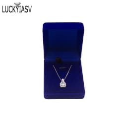 Velvet Jewelry Box For Pendant Display Gift Boxes Jewellery Packaging Storage Box Necklace Holder Pendant Box Storage Case