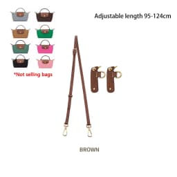 Cow Leather Bag Shoulder Strap Replacement Crossbody Adjustable Conversion Kit Fit for Longchamp Mini Pouch