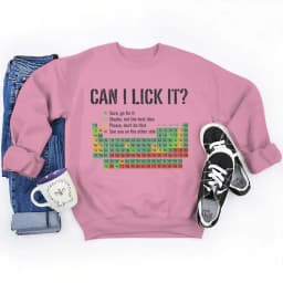 Can I Lick It Sweatshirts Periodic Table Print Men Women Fashion Casual Hooded Shirt Funny Chemistry Clothes Unisex Sweatshirt