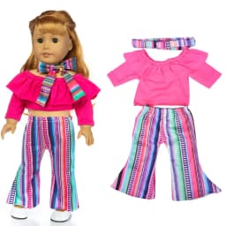 18 Inch Girl Doll Clothes Red Winter Coat Toys Doll Outfits Baby Girl Birthday Gifts