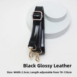 New Yu Black Leather Bag Strap Single Shoulder Crossbody Bag Long Strap School Bag Backpack Accessories Women's Bag Belt