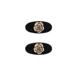2 Pcs Cute Small Camellia Flower Hair Clips for Women French Elegant Flocking Duckbill Side Clip Hairpins Headwear Set