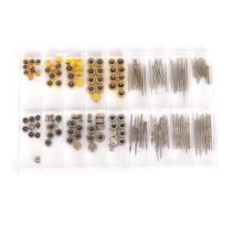 Watch Crown Set 170PCS Waterproof Replacement Crown Stem Gold Silver Copper Watch Repair Parts for Watchmaker