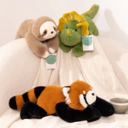 30-65cm High Quality Plush Animals Raccoon Throw Pillow Soft Long-arm Dinosaur Sloth Panda Koala Plush Toy Cushion Home Decor