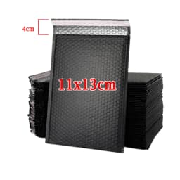 50Pcs Black Bubble Mailers, Waterproof Self-Seal Foam Shipping Bags for Packaging