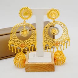 Luxury African Gold Color Tassel Drop Dangle Earring For Wedding Party Jewelry Dubai Arabic Indian Copper Long Hanging Earrings