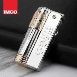 Original IMCO 6700 Retro Stainless Steel Metal Lighter Austrian Gasoline Grinding Wheel Lighter Kerosene Collection with Box