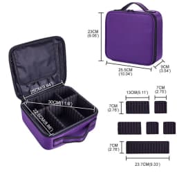 Makeup Bag Train Case Makeup Cosmetic Bag Organizer Portable Artist Storage Bag With Adjustable Dividers Makeup Brush Case