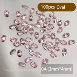 100pcs White/Pink/champagne Gold Mini Rhinestones Zircon Flash Inverted Flat Bottom Luxury Nail Accessories Water Drop/Heart Gem