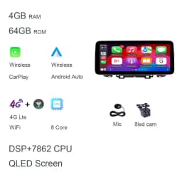 12.3" QLED 720P 360 8G+256G Carplay Android 14 Car DVD Player GPS DSP WIFI Stereo autoradio For Chevrolet Tracker Trax 2018-2024