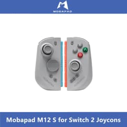 Mobapad Black, White, Grey Gamepa The Best 3rd Party Switch 2 Joycons: Mobapad M12 S Add Bag Charging Grip Game Controller,