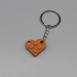 3176 DIY Heart Key Ring Necklace Toys for Children Coupling Plate 2x3 with Rounded End and Pin Hole MOC Building Block Brick