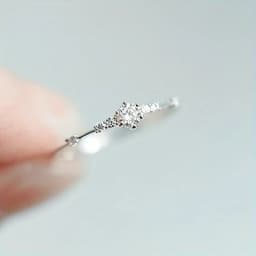 Ring 14k Plated Paved Shining Zirconia Or Silvery Make Your Call Match Daily Outfits Party Or