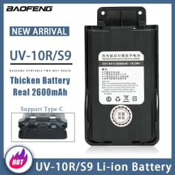 BaoFeng UV-S9 Plus Walkie Talkie Battery TypeC C Compatible With UV-10R Pro BF-UVB3 Plus Baofeng Two Way Radio Li-ion Battery