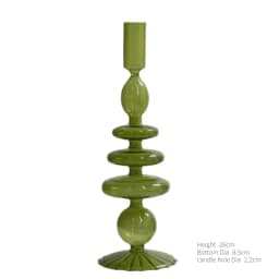 Floriddle Taper Candle Holders Glass Candlesticks for Home Wedding Table Decoration Glass Vase Table Bookshelf Candles Stand