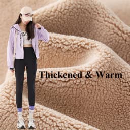 Fall Winter New Warm Fleece Lined Yoga Leggings Female High Waist Shaping Workout Sharkskin Leggings Elastic Tight Thermal Pants