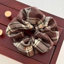 1pc/Red Lace Plaid Large Intestine Scrunchie Women's High-End Sense New Year's Christmas Atmosphere Korean Tie Headband Tie