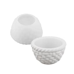 Silicone Succulent Planter Mold Candle Holder Mold Flower Basket Shape Candle Base Molds Suitable for Candle Holder