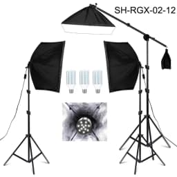 SH Photography Studio Softbox Lighting Kit Boom Arm for Video YouTube Continuous Lighting Professional Lighting Set Photo Studio