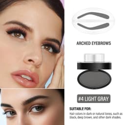 Natural Arched Eyebrow Powder Stamp Quick Makeup Brow Stamps Waterproof Powder Palette for Eyebrows Eye Brow Tint Makeup Tools