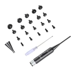 WestHunter Laser Bore Sight Kit with 32 Adapters 0.17 to 12GA Red or Green Bright Bore Sighter Laser with Button Switch