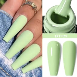 MEET ACROSS 7ml Orange Red Pink Gel Nail Polish Laser Sparkling Soak Off Semi Permanent Nail Art UV Gel Varnishes Spring Summer