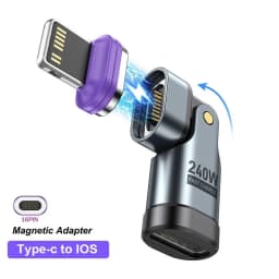 16-Pin USB C to Type C Magnetic OTG Adapter PD240W USB C Fast Charging Data Converter for iPhone 15 MacBook Pro Samsung Xiaomi