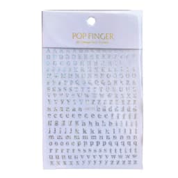 1PCS New English Alphabet Nail Art Stickers Multi-Color Reflective Letters Numbers Filling Epoxy Resin Mold Decorative Stickers