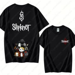 Prepare for Hell Tour Shirt Heavy Metal Cotton Tees Man Rock Band T-shirt Men's Slipknots Double Sided Print Short-sleeve Tops