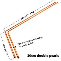 SongLong 99.9% Copper Dowsing Rod - Detect Gold, Water, Ghost Hunting Etc - 2pcs Divining Rods