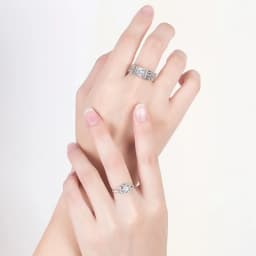 2PCS Couple Ring 925 Sterling Silver AAA Zircon for Women and Men Sweet Wedding Fine Jewelry Accessories Party Gift