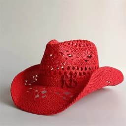 Western Cowboy Straw Hat Letter Straw Hats for Women Men Summer Outdoor Holidays Beach Sun Hat Straw Hats for Women Panama