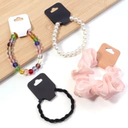 50pcs 9x3.4cm Foldable Kraft Paper Packing Cards for DIY Jewelry Display Holders Handmade Necklace Bracelet Retail Price Tags