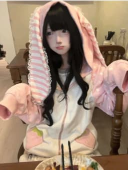 Dot Print Patchwork Women Grunge Hoody Top Rabbit Ears Japanese Kawaii Loose Hoodies Y2k Aesthetic Fairy Strawberry Sweatshirt