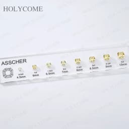 Updated Free Custom LOGO Kit Fancy Shapes CZ Diamond Carat Chart Comparison Set Reference White Pink Yellow Gemstone Selectable