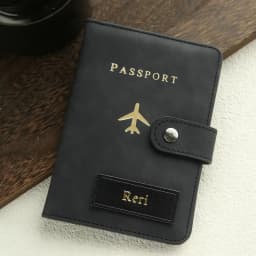 Takeoak Personalized Name Passport Holder Credit Card Wallet Leather Passport Book Suede Passport Cover Travel Accessories