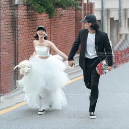 OLOEY 2025 White Ruffles Tulle Two Pieces Wedding Dresses Korea Photo shoot Tulle Princess Bridal Gowns Customized Mariage