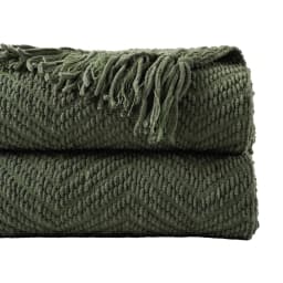 Battilo Chenille Knitted Throw Blanket for Couch Soft Thick Decorative Sofa Blanket Plaid Bed Throws Spring Living Room Decor