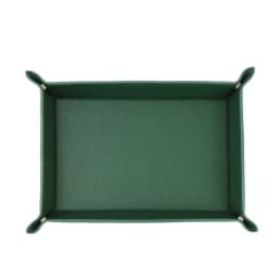 Free Customized Foldable PU Leather Tray for DIce Table Key Wallet Coin Organizer Square Tray Desktop Storage Box Jewelry Tray