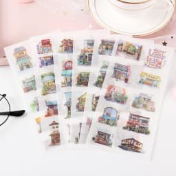 6 sheets/pack Cute Stickers Flower Cat Butterfly Washi Paper Stickers Pack Scrapbooking Supplies Japanese Kawaii Stationery