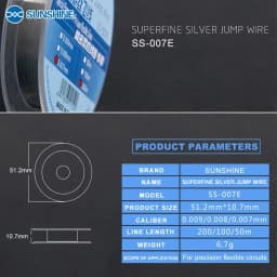 SUNSHINE SS-007E 0.007mm 0.009mm Flying Line Jump Wire for Mobile Phone CPU Fingerprint Touch Dedicated Repair Flying Line
