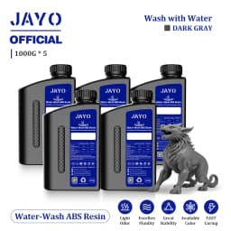JAYO Water Washable 3D Resin 5pcs/set 3D Printer Resin 405nm UV Standard Rapid Photopolymer Resin for LCD/DLP/SLA 3D Printer