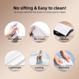 Salange Projector Screen 100 inch 120 inch 150 Portable Foldable for Home Theater Outdoor Indoor Double Side projection screens