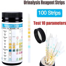 100 Strips URS-10T Reagent Urinalysis Strips 10 Parameters Urine Test Strips Leukocytes Protein PH For Urine Testing