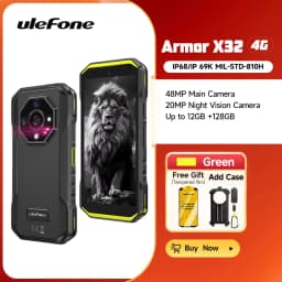 Ulefone Armor X32 4G Rugged Phone Android 14 Waterproof Smartphone 12GB RAM,128GB ROM NFC Night Mobile Phone Global Version