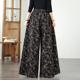 plus Size Denim Wide Leg Pants New Print Elastic Loose Slimming Casual Versatile Straight Cut Denim Pants Ladies High Waist