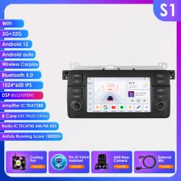 2Din Android 12 CarPlay Android Auto Radio For BMW E46 M3 318/320/325/330/335 Rover 75 Coupe Car Multimedia GPS 4G autoradio