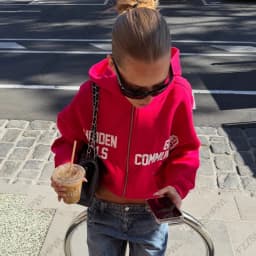 Gothic women's coat with unique letter print chic and fashionable Emotional Girls high-street hip-hop style casual everyday tops