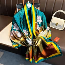 Luxury Design 180X90CM Long Shawls Beach Women Square Scarves Popular The Four Seasons Bandanna Sunscreen New Style Silk Scarf